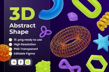 3D插画素材艺术抽象抽象形状