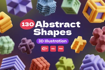 3D立体免扣素材艺术抽象抽象形状第01卷模型