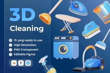 3D免扣素材电器清洁