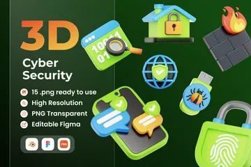 3D免扣素材安全网络安全
