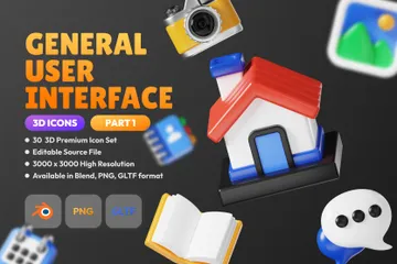 3D立体插画素材用户界面通用用户界面模型