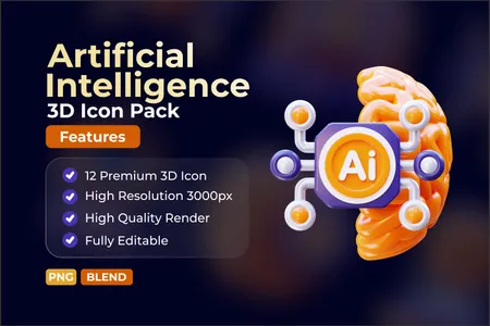 3D免扣素材科学技术人工智能