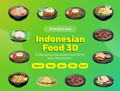 3D立体插画素材食物饮料食物饮料模型
