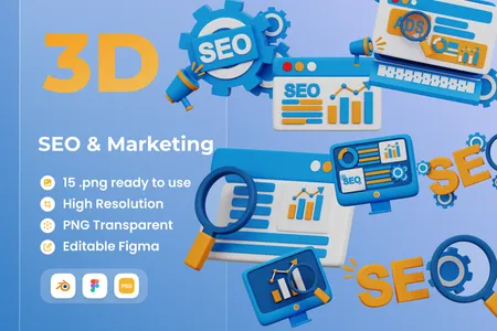 3D免扣素材网站SEO搜索引擎优化与营销