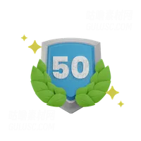 50级成就徽章 Level 50 Achievement Badge