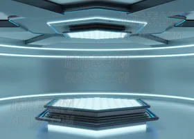 外星飞船未来主义讲台 Alien Ship Futuristic Podium