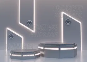 外星飞船未来主义讲台 Alien Ship Futuristic Podium