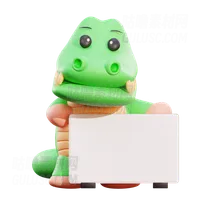 鳄鱼举牌 Crocodile Holding Placard