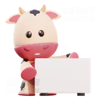 奶牛举牌 Cow Holding Placard