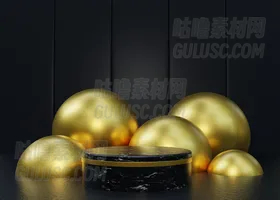 黑色和金色领奖台 Black and Gold Podium