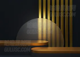 黑色和金色广告讲台 Black and Gold Advertisement Podium