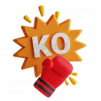 K O拳击贴纸 K O Boxing Sticker