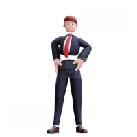 商人站立 Businessman standing