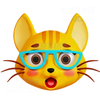 戴眼镜的猫 Cat with Glasses