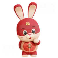 中国兔子思维姿势 Chinese Rabbit Thinking Pose