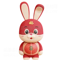 中国兔子闲置姿势 Chinese Rabbit Idle Pose