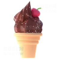 巧克力冰淇淋蛋卷 Chocolate Ice Cream Cone