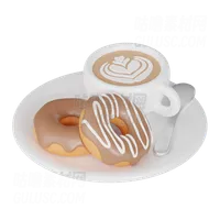 加甜甜圈的咖啡 Coffee With Donut