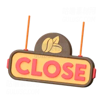 咖啡店关闭 Coffee Shop Close