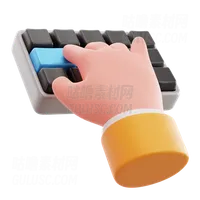 键盘打字手势 Keyboard Typing Hand Gesture