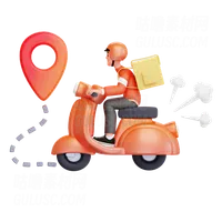 送货员到达送货地点 Delivery man reaching to delivery location