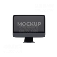 黑色桌面模型 Black Desktop Mockup