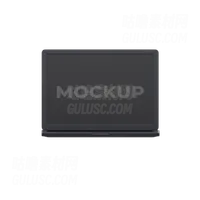 黑色笔记本电脑模型 Black Laptop Mockup