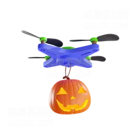 无人机运送千斤顶南瓜灯 Delivery Of Jacks Pumpkin Lantern By Drone