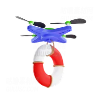 无人机运送救生圈 Delivery Of Lifebuoy By Drone