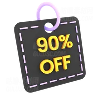 90% 的折扣标签 90 Percent Discount Tag