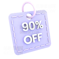 90% 的折扣标签 90 Percent Discount Tag