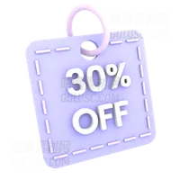 30% 折扣标签 30 Percent Discount Tag