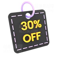 30% 折扣标签 30 Percent Discount Tag