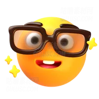 书呆子脸表情符号 Nerd face emoji
