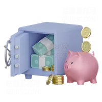 安全和存钱罐 Safe And Piggy Bank