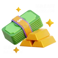 金钱和金锭 Money And Gold Ingots