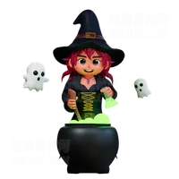 魔药壶女巫 Witch Girl With Potion Pot