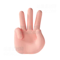 三指手势 Three finger gesture