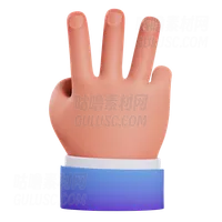 三指手势 Three finger gesture