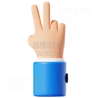 两指手势 Two Finger Hand Gesture