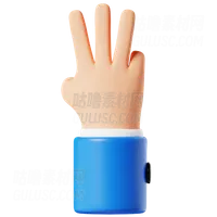 三指手势 Three Finger Hand Gesture