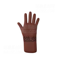 手上有纹身的停止手势 Stop hand gesture with tattoo on hand