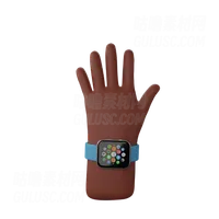 带智能手表的手 Hand with smart watch