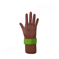 带有手镯的手显示停止手势 Hand with bangles showing Stop gesture