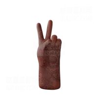 用手的胜利标志 Victory sign with hand