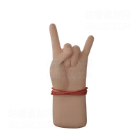 手展摇滚标志 Hand showing rock and roll sign