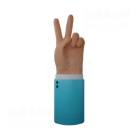 和平手标志 Peace hand sign