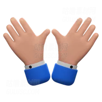 张开手掌手势 Open Palm Hands Gesture