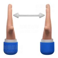 距离测量手手势 Distance Measurement Hands Gesture