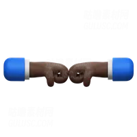 拳头撞手手势 Fist Bump Hands Gesture